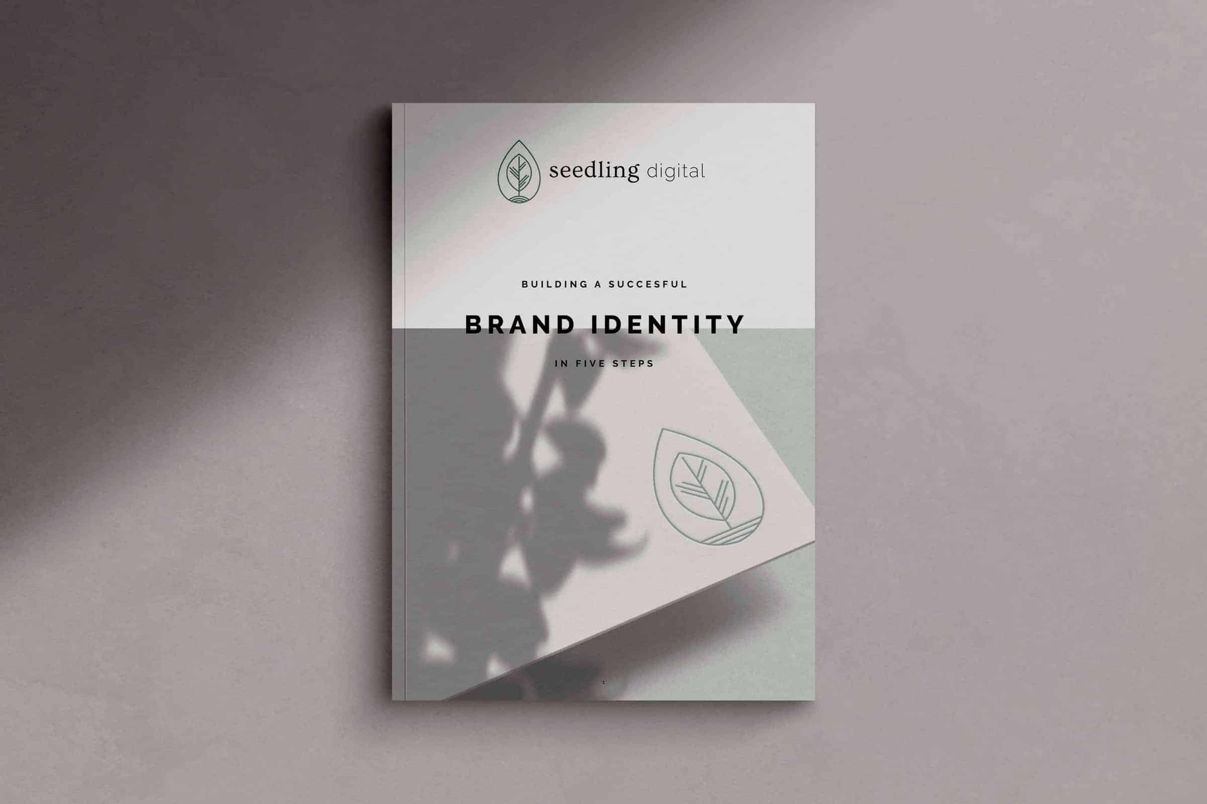 Brand identity brochure template for Seedling Digital.